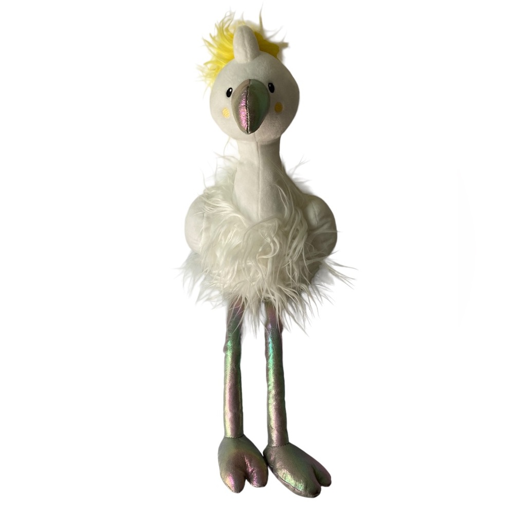 Animal Adventure Cockatoo Bird White Yellow Iridescent Stuffed Animal Plush 2020